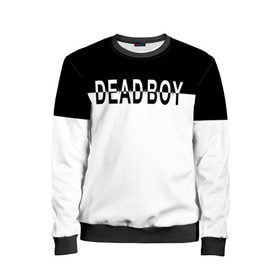 Детский свитшот 3D с принтом DEAD BOY   BONES в Белгороде, 100% полиэстер | свободная посадка, прямой крой, мягкая тканевая резинка на рукавах и понизу свитшота | bones | cloudrap | dead | deadboy | logo | music | rap | sesh | боунс | клаудреп | кости | лого | музыка | реп
