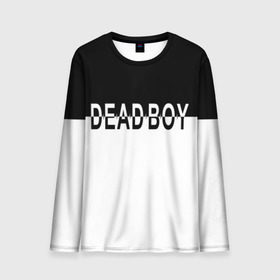 Мужской лонгслив 3D с принтом DEAD BOY   BONES в Белгороде, 100% полиэстер | длинные рукава, круглый вырез горловины, полуприлегающий силуэт | bones | cloudrap | dead | deadboy | logo | music | rap | sesh | боунс | клаудреп | кости | лого | музыка | реп