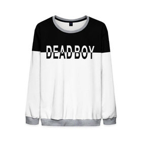 Мужской свитшот 3D с принтом DEAD BOY   BONES в Белгороде, 100% полиэстер с мягким внутренним слоем | круглый вырез горловины, мягкая резинка на манжетах и поясе, свободная посадка по фигуре | bones | cloudrap | dead | deadboy | logo | music | rap | sesh | боунс | клаудреп | кости | лого | музыка | реп
