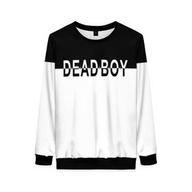 Женский свитшот 3D с принтом DEAD BOY   BONES в Белгороде, 100% полиэстер с мягким внутренним слоем | круглый вырез горловины, мягкая резинка на манжетах и поясе, свободная посадка по фигуре | bones | cloudrap | dead | deadboy | logo | music | rap | sesh | боунс | клаудреп | кости | лого | музыка | реп