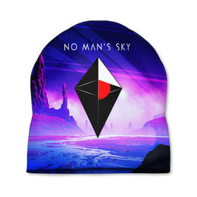 Шапка 3D с принтом NO MANS SKY 2019 в Белгороде, 100% полиэстер | универсальный размер, печать по всей поверхности изделия | Тематика изображения на принте: game | hill | hills | mounatin | mounatins | nms | no mans sky | planet | rock | rocks | sky | snow | space | winter | игры | планеты