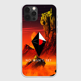 Чехол для iPhone 12 Pro с принтом NO MANS SKY в Белгороде, силикон | область печати: задняя сторона чехла, без боковых панелей | game | hill | hills | mounatin | mounatins | nms | no mans sky | planet | rock | rocks | sky | snow | space | winter | игры | планеты