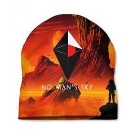 Шапка 3D с принтом NO MANS SKY в Белгороде, 100% полиэстер | универсальный размер, печать по всей поверхности изделия | game | hill | hills | mounatin | mounatins | nms | no mans sky | planet | rock | rocks | sky | snow | space | winter | игры | планеты