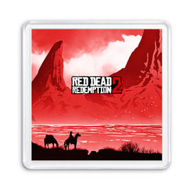 Магнит 55*55 с принтом RED DEAD REDEMPTION в Белгороде, Пластик | Размер: 65*65 мм; Размер печати: 55*55 мм | 