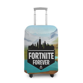 Чехол для чемодана 3D с принтом Fortnite Forever в Белгороде, 86% полиэфир, 14% спандекс | двустороннее нанесение принта, прорези для ручек и колес | Тематика изображения на принте: battle royale | fortnite | fortnite battle royale | futuresynth | game | outrun | retrowave | synth | synthwave | игры | ретровейв | синтвейв | фортнайт