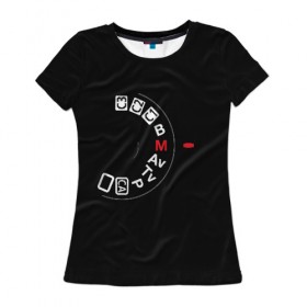 Женская футболка 3D с принтом manual в Белгороде, 100% полиэфир ( синтетическое хлопкоподобное полотно) | прямой крой, круглый вырез горловины, длина до линии бедер | фото | фотограф | фотография