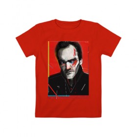 Детская футболка хлопок с принтом Tarantino в Белгороде, 100% хлопок | круглый вырез горловины, полуприлегающий силуэт, длина до линии бедер | 
