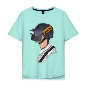 Мужская футболка хлопок Oversize с принтом PUBG minimal в Белгороде, 100% хлопок | свободный крой, круглый ворот, “спинка” длиннее передней части | fortnite | gaming | minimal | pubg | pubgfunny | pubgmeme | pubgmemes | pubgmobile | pubgxbox | минимализм | пубг