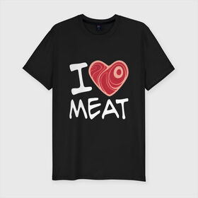 Мужская футболка премиум с принтом Я люблю мясо в Белгороде, 92% хлопок, 8% лайкра | приталенный силуэт, круглый вырез ворота, длина до линии бедра, короткий рукав | cook | heart | love | meat | бекон | блюдо | еда | кок | кухня | люблю | мясо | пища | повар | ресторан | свинина | свинья | сердце | шашлык