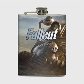 Фляга с принтом Fallout в Белгороде, металлический корпус | емкость 0,22 л, размер 125 х 94 мм. Виниловая наклейка запечатывается полностью | 