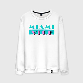 Мужской свитшот хлопок с принтом Miami Vice Series в Белгороде, 100% хлопок |  | 80s | miamivice | retro | retrowave | synthwave
