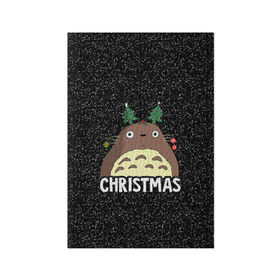 Обложка для паспорта матовая кожа с принтом Totoro Christmas в Белгороде, натуральная матовая кожа | размер 19,3 х 13,7 см; прозрачные пластиковые крепления | Тематика изображения на принте: anime | christmas | moon | myneighbortotoro | night | totoro | xmas | аниме | канта | кодомо | котобус | кусакабэ | мэй | рождество | сусуватари | тацуо | тоторо | хаяомиядзаки | ясуко