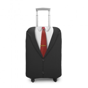 Чехол для чемодана 3D с принтом Костюм 47 в Белгороде, 86% полиэфир, 14% спандекс | двустороннее нанесение принта, прорези для ручек и колес | agent47 | game | killer | агент47 | бесшумный