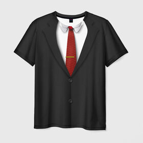 Мужская футболка 3D с принтом Костюм 47 в Белгороде, 100% полиэфир | прямой крой, круглый вырез горловины, длина до линии бедер | agent47 | game | killer | агент47 | бесшумный