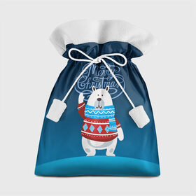 Подарочный 3D мешок с принтом Merry Christmas в Белгороде, 100% полиэстер | Размер: 29*39 см | Тематика изображения на принте: 