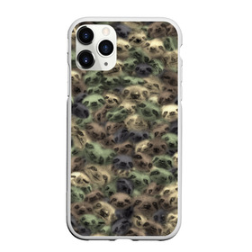 Чехол для iPhone 11 Pro матовый с принтом Камуфляж с ленивцами в Белгороде, Силикон |  | sloth | бездельник | джунгли | животные | ленивец | ленивый | лентяй | лицо | милитари | паттрен | тропики | тропический | хаки