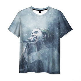 Мужская футболка 3D с принтом Пошлая Молли в Белгороде, 100% полиэфир | прямой крой, круглый вырез горловины, длина до линии бедер | зима | молли | пошлая молли | реп | снег