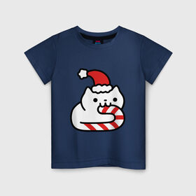 Детская футболка хлопок с принтом Kitty Candy в Белгороде, 100% хлопок | круглый вырез горловины, полуприлегающий силуэт, длина до линии бедер | 2019 | дед мороз | дом | елка | желание | животные | зима | кабан | милый | мороз | настроение | новый год | пеппа | подарок | позитив | поросенок | праздник | радость | рождество | санта клаус | свинка