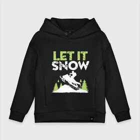 Детское худи Oversize хлопок с принтом Let It Snow в Белгороде, френч-терри — 70% хлопок, 30% полиэстер. Мягкий теплый начес внутри —100% хлопок | боковые карманы, эластичные манжеты и нижняя кромка, капюшон на магнитной кнопке | 2019 | дед мороз | дом | елка | желание | животные | зима | кабан | милый | мороз | настроение | новый год | пеппа | подарок | позитив | поросенок | праздник | радость | рождество | санта клаус | свинка