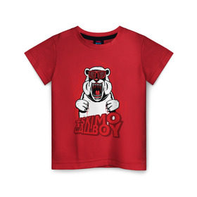 Детская футболка хлопок с принтом Eskimo Callboy - Polar Bear в Белгороде, 100% хлопок | круглый вырез горловины, полуприлегающий силуэт, длина до линии бедер | eskimo callboy | merch | metal | polar bear | rock | мерч | металл | полярный медведь | пхк | рок | эскимо коллбой