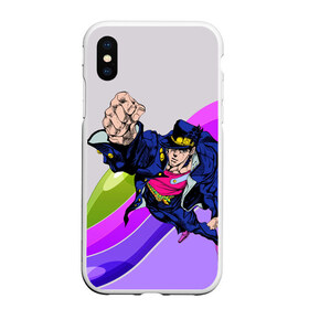 Чехол для iPhone XS Max матовый с принтом Jojo Jotaro в Белгороде, Силикон | Область печати: задняя сторона чехла, без боковых панелей | Тематика изображения на принте: adventure | anime | bizzare | jo jo | jojo | logo | manga | аниме | араки | ахегао | джо | джо джо | джоджо | жижа | жожа | жожо | йойо | лого | манга | мульт | мультфильм | отаку | сериал | символ | хирохико | юри | яой