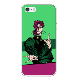 Чехол для iPhone 5/5S матовый с принтом Jojo Kakyoin в Белгороде, Силикон | Область печати: задняя сторона чехла, без боковых панелей | Тематика изображения на принте: adventure | anime | bizzare | jo jo | jojo | logo | manga | аниме | араки | ахегао | джо | джо джо | джоджо | жижа | жожа | жожо | йойо | лого | манга | мульт | мультфильм | отаку | сериал | символ | хирохико | юри | яой