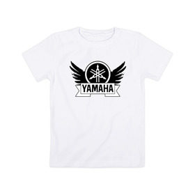 Детская футболка хлопок с принтом Yamaha v-max в Белгороде, 100% хлопок | круглый вырез горловины, полуприлегающий силуэт, длина до линии бедер | v max | yamaha | мотоспорт | мотоцикл | чоппер | ямаха