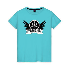 Женская футболка хлопок с принтом Yamaha v-max в Белгороде, 100% хлопок | прямой крой, круглый вырез горловины, длина до линии бедер, слегка спущенное плечо | v max | yamaha | мотоспорт | мотоцикл | чоппер | ямаха