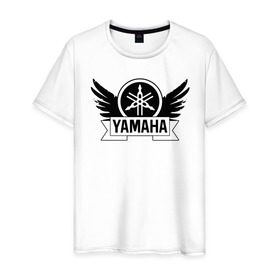Мужская футболка хлопок с принтом Yamaha v-max в Белгороде, 100% хлопок | прямой крой, круглый вырез горловины, длина до линии бедер, слегка спущенное плечо. | v max | yamaha | мотоспорт | мотоцикл | чоппер | ямаха