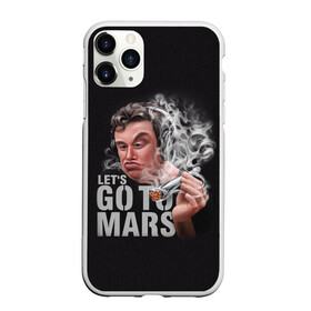 Чехол для iPhone 11 Pro матовый с принтом Илон Маск в Белгороде, Силикон |  | comic art | elon musk | lets go to mars | арт | голова | дым | илон маск | косяк | минимализм | надпись