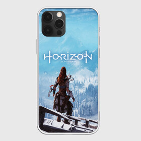 Чехол для iPhone 12 Pro с принтом HORIZON ZERO DAWN в Белгороде, силикон | область печати: задняя сторона чехла, без боковых панелей | aloy | game | horizon zero dawn | hunter | machine | mecha | robot | snow | spear | the frozen wilds | weapon | игры | постапокалипсис | роботы | фентези | элой