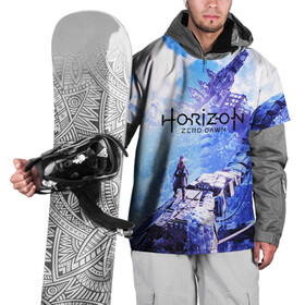 Накидка на куртку 3D с принтом Horizon Zero Dawn в Белгороде, 100% полиэстер |  | aloy | game | horizon zero dawn | hunter | machine | mecha | robot | snow | spear | the frozen wilds | weapon | игры | постапокалипсис | роботы | фентези | элой