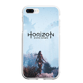 Чехол для iPhone 7Plus/8 Plus матовый с принтом Horizon Zero Dawn в Белгороде, Силикон | Область печати: задняя сторона чехла, без боковых панелей | aloy | game | horizon zero dawn | hunter | machine | mecha | robot | snow | spear | the frozen wilds | weapon | игры | постапокалипсис | роботы | фентези | элой