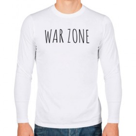 Мужской лонгслив хлопок с принтом WAR ZONE в Белгороде, 100% хлопок |  | Тематика изображения на принте: trend | war zone | warzone | военная зона