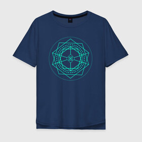 Мужская футболка хлопок Oversize с принтом Геометрический узор в Белгороде, 100% хлопок | свободный крой, круглый ворот, “спинка” длиннее передней части | абстракция | геометрия | узор