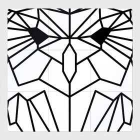 Магнитный плакат 3Х3 с принтом Полигональная сова в Белгороде, Полимерный материал с магнитным слоем | 9 деталей размером 9*9 см | owl | polygonal owl | геометрическая сова | геометрия | полигон | полигональная сова | полигоны | сова | совенок