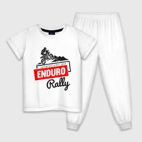 Детская пижама хлопок с принтом Enduro Rally в Белгороде, 100% хлопок |  брюки и футболка прямого кроя, без карманов, на брюках мягкая резинка на поясе и по низу штанин
 | Тематика изображения на принте: 