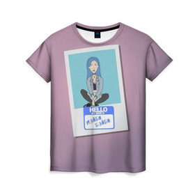 Женская футболка 3D с принтом Френдзона Мэйби в Белгороде, 100% полиэфир ( синтетическое хлопкоподобное полотно) | прямой крой, круглый вырез горловины, длина до линии бедер | бойчик | группа | музыка | мультяшка | мэйби | песни | подростки | поп панк | френдзона