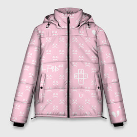 Мужская зимняя куртка 3D с принтом Lil Peep pink pattern в Белгороде, верх — 100% полиэстер; подкладка — 100% полиэстер; утеплитель — 100% полиэстер | длина ниже бедра, свободный силуэт Оверсайз. Есть воротник-стойка, отстегивающийся капюшон и ветрозащитная планка. 

Боковые карманы с листочкой на кнопках и внутренний карман на молнии. | Тематика изображения на принте: benz truck | girls | gustav ahr | heart | hip hop | lil | lil peep | look at the sky tonight | love | peep | rap | rose | лил | лилпип | паттерн | пип | рэп | хип хоп | эмо | эмо реп