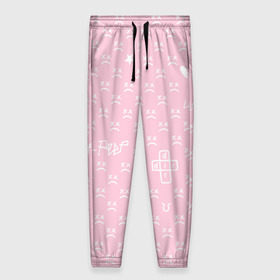 Женские брюки 3D с принтом Lil Peep pink pattern в Белгороде, полиэстер 100% | прямой крой, два кармана без застежек по бокам, с мягкой трикотажной резинкой на поясе и по низу штанин. В поясе для дополнительного комфорта — широкие завязки | benz truck | girls | gustav ahr | heart | hip hop | lil | lil peep | look at the sky tonight | love | peep | rap | rose | лил | лилпип | паттерн | пип | рэп | хип хоп | эмо | эмо реп