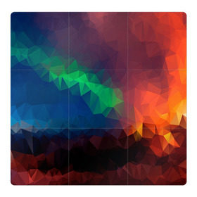 Магнитный плакат 3Х3 с принтом Градиент Треугольники в Белгороде, Полимерный материал с магнитным слоем | 9 деталей размером 9*9 см | Тематика изображения на принте: абстракт | геометрический | градиент | зеленый | краски. разноцветный | красный | мозаика | синий | тренд | тренды | треугольники
