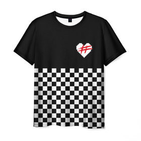 Мужская футболка 3D с принтом ФРЕНДЗОНА в Белгороде, 100% полиэфир | прямой крой, круглый вырез горловины, длина до линии бедер | friend | zone | бойчик | бутылочка | бэйби | вечеринка | вписке | клетка | мэйби | панк | пижамная | поп | розовый | сердечко | сердце | ска | флирт | френдзона | хэш | школьная