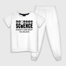 Детская пижама хлопок с принтом Science (light) в Белгороде, 100% хлопок |  брюки и футболка прямого кроя, без карманов, на брюках мягкая резинка на поясе и по низу штанин
 | science | атом | днк | измерение | исследование | медицина | микроскоп | наука | опыт | пробирка | студент | учёные