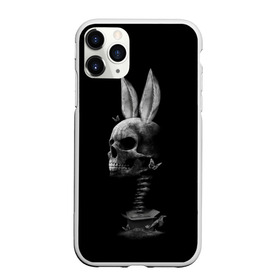 Чехол для iPhone 11 Pro Max матовый с принтом Зая в Белгороде, Силикон |  | бабочки | животные | зая | заяц | кости | кролик | череп | черно белый | черное и белое