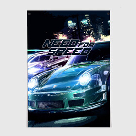 Постер с принтом Need for Speed в Белгороде, 100% бумага
 | бумага, плотность 150 мг. Матовая, но за счет высокого коэффициента гладкости имеет небольшой блеск и дает на свету блики, но в отличии от глянцевой бумаги не покрыта лаком | need for speed | nfs | авто | вип | гонки | жажда скорости | класс | машины | симулятор | чемпион