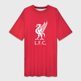 Платье-футболка 3D с принтом FC Liverpool в Белгороде,  |  | firmino | lfc | liverpool | liverpool fc | mane | shaqiri | ливерпуль | фирмино | фк | футбол | футбольный клуб англии | шакири