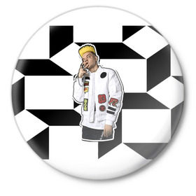 Значок с принтом Элджей в Белгороде,  металл | круглая форма, металлическая застежка в виде булавки | 3d | sayonara boy | группа | квадратики | кубики | лого | логотип | морген | музыка | русский реп | сайонара | элджей
