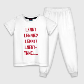 Детская пижама хлопок с принтом Lenny в Белгороде, 100% хлопок |  брюки и футболка прямого кроя, без карманов, на брюках мягкая резинка на поясе и по низу штанин
 | red dead redemption 2 | в баре | ленни | миссия | напились | прикол | рдр | рдр2 | шутка