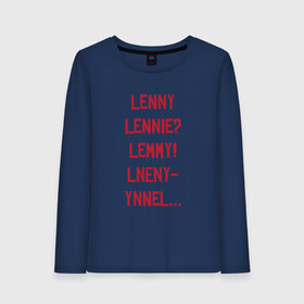 Женский лонгслив хлопок с принтом Lenny в Белгороде, 100% хлопок |  | red dead redemption 2 | в баре | ленни | миссия | напились | прикол | рдр | рдр2 | шутка