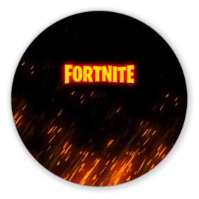 Коврик для мышки круглый с принтом FORTNITE FIRE в Белгороде, резина и полиэстер | круглая форма, изображение наносится на всю лицевую часть | 2019 | armor | armour | cybersport | esport | fire | fortnite | game | llama | logo | броня | игра | киберспорт | лама | симулятор строительства | строительство | фиолетовый | фирменные цвета | фортнайт